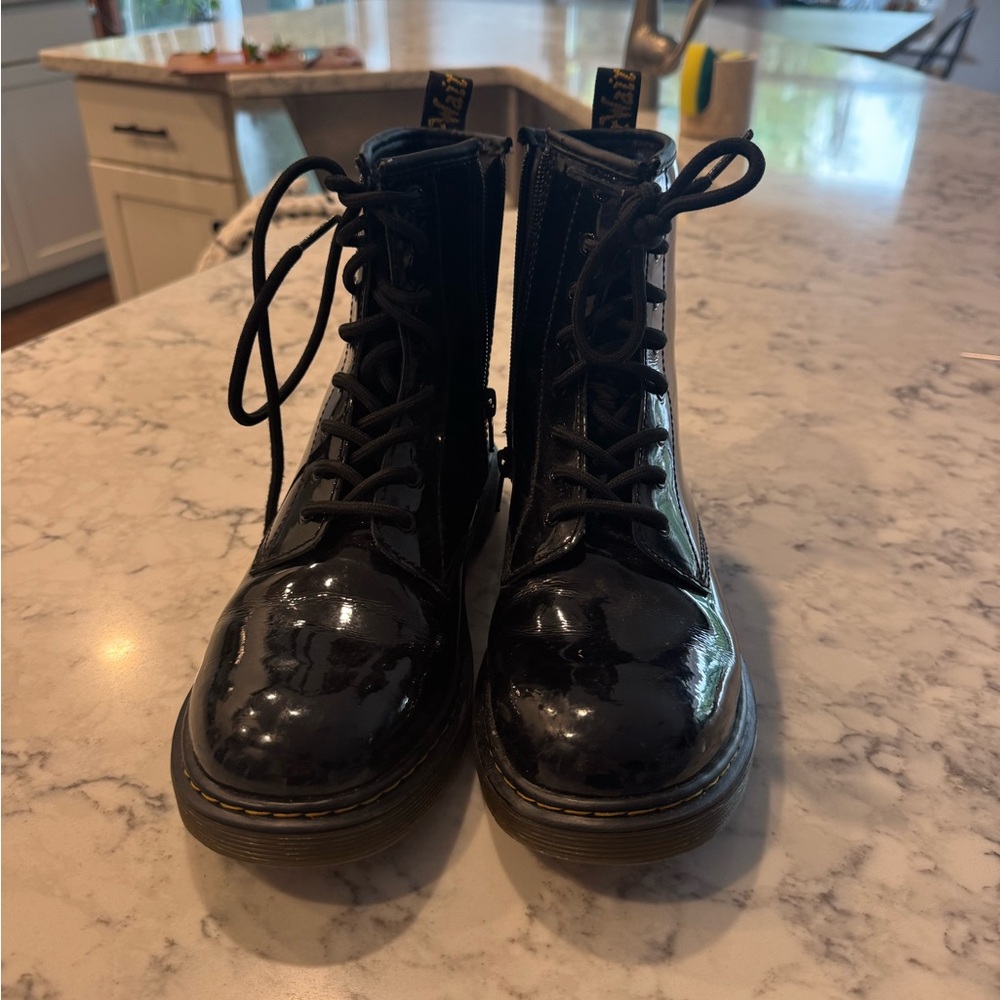 Dr. Martens Shiny Black Lace-Up Boots